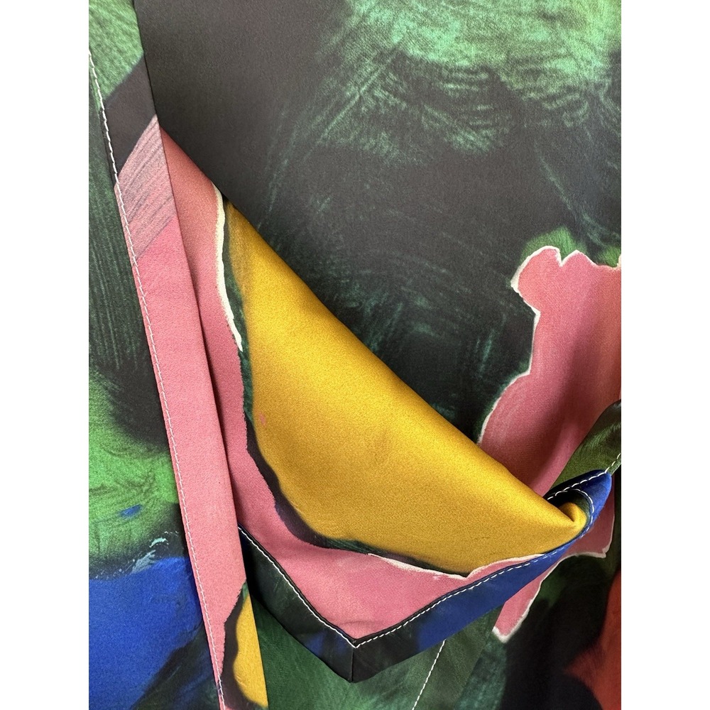 JW Anderson Side Drape Link Skirt Abstract Camo Multi US Size 6 SK011PG084500 - Picture 7 of 16